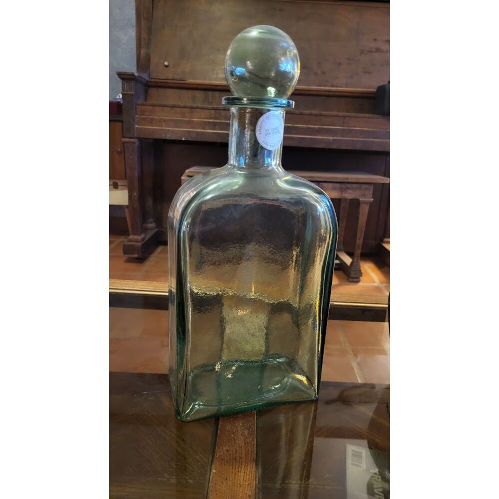 Authentic Vidrios San Miguel Recycled Glass Bottle Decanter with Stopper